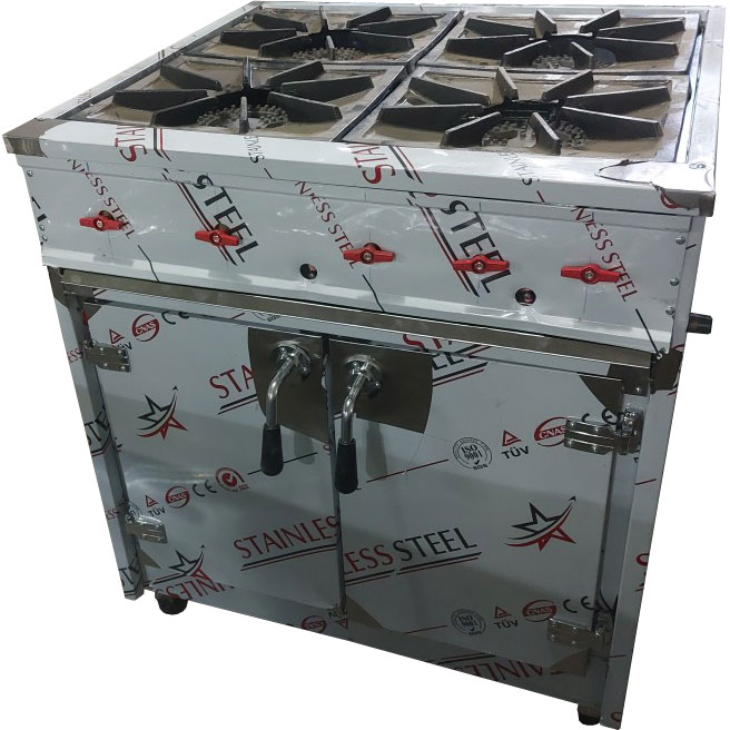 اجاق گاز فردار تمام استیل رستورانی 4 شعله