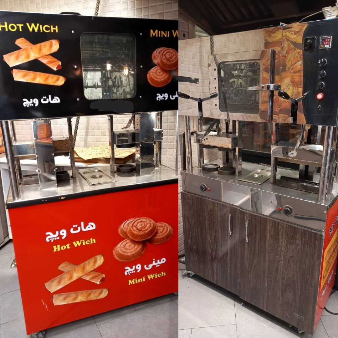 دستگاه سه کاره با فر گردان هات داگ و کراکف پز