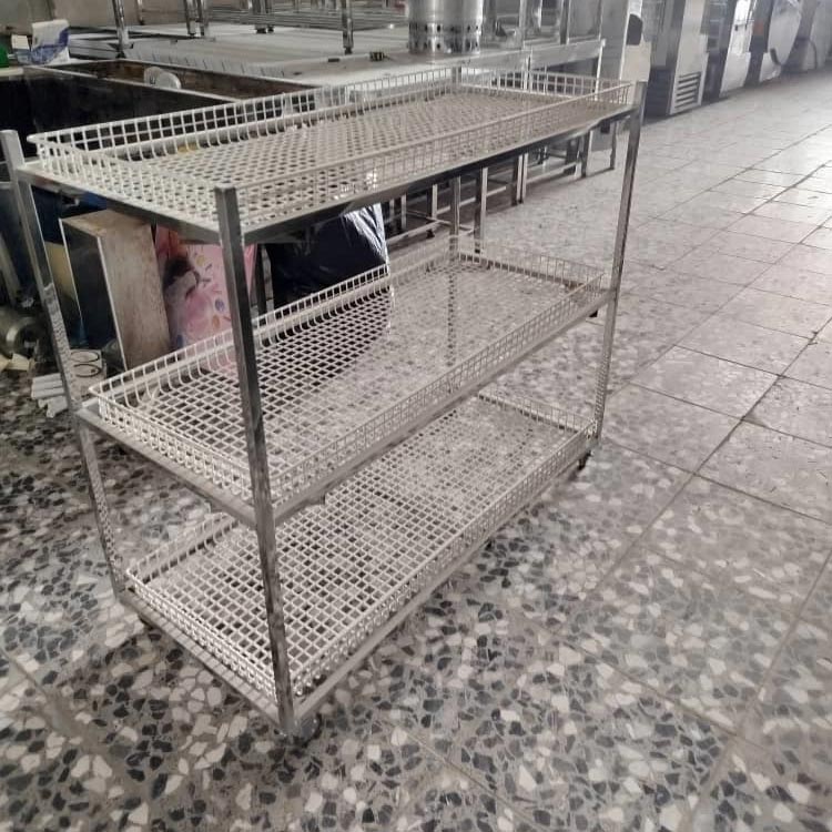 قیمت ترولی آبچکان صنعتی سه طبقه برای لیوان