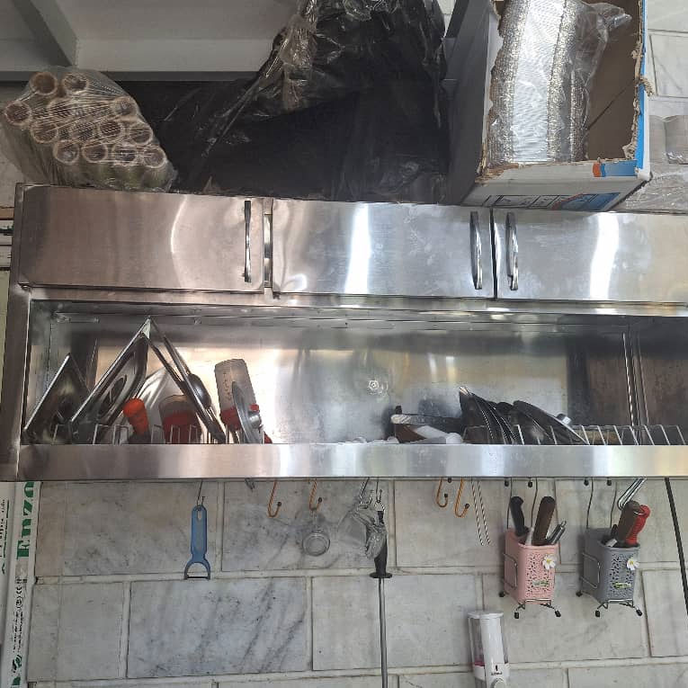 کابینت آبچکان دیواری طول 120 سانت با سه درب لولایی و آبچکون
